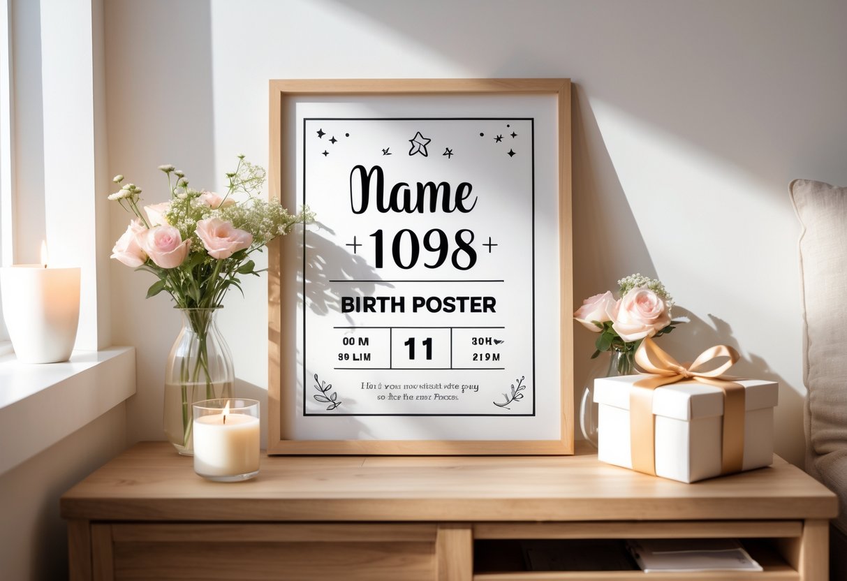 Den perfekte gaveide til hende unik personlig foedselstavle